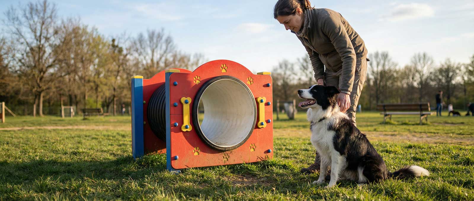 Surveiller la fatigue de son chien pendant l'agility en parc canin.