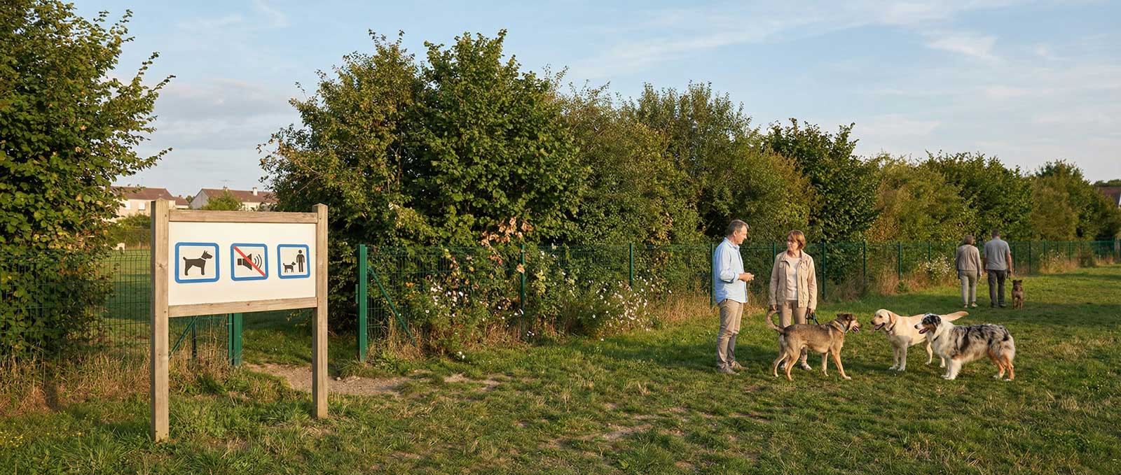 Prévention des nuisances sonores autour du parc canin.